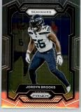 2023 PANINI PRIZM #260 JORDYN BROOKS SEATTLE SEAHAWKS FOOTBALL OFFICIAL TRADING CARD OF NFL