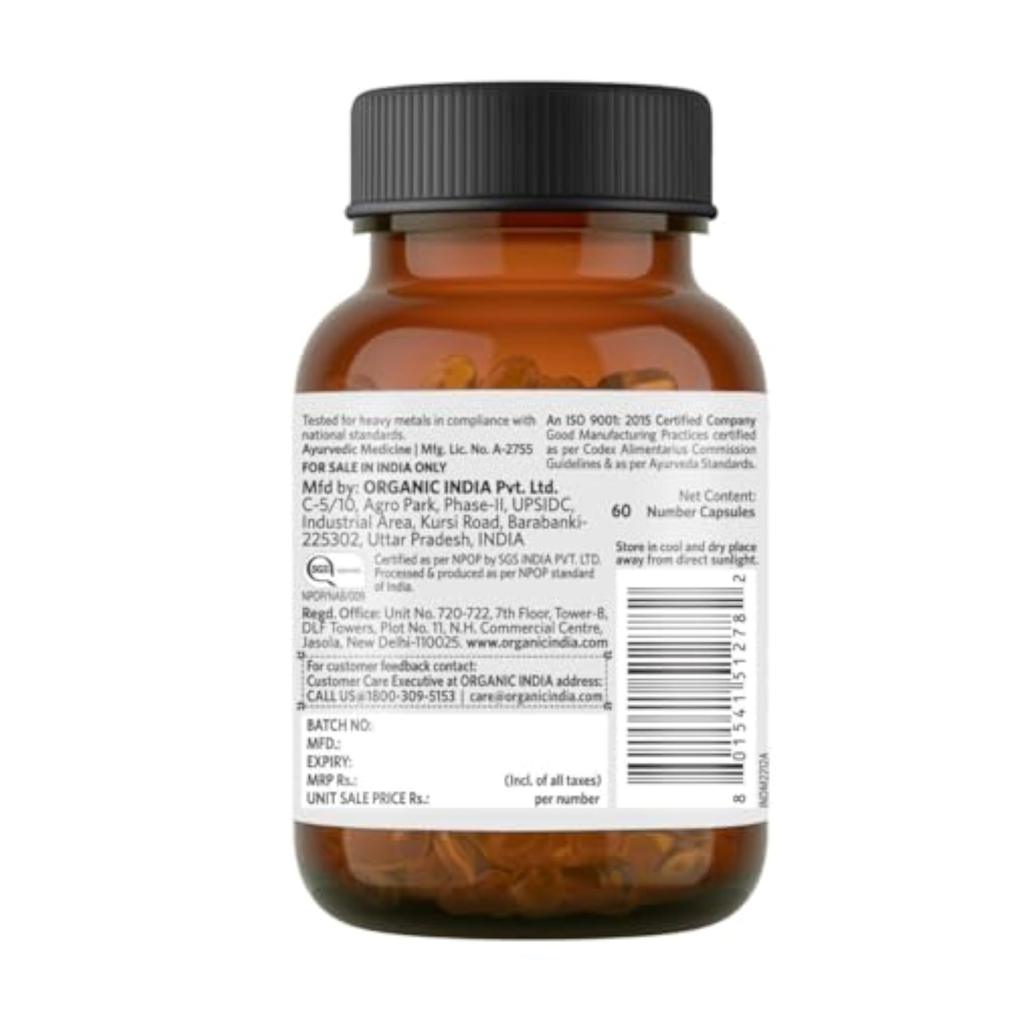 A TATA Product - Organic Cinnamon - 60 Veg Capsules