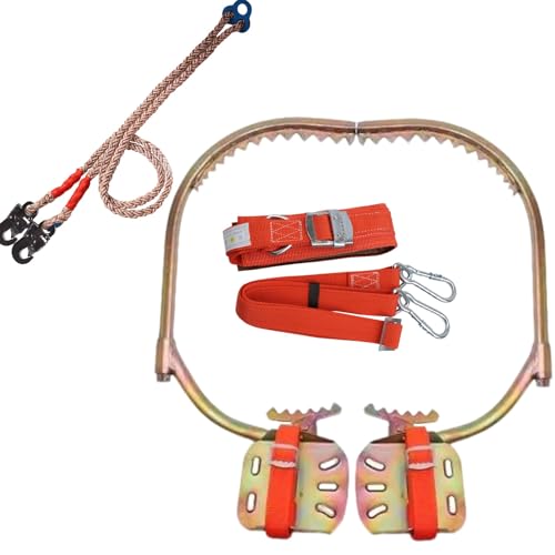 Lumivex Carbon Steel Tree Climbing Spikes, 1 Pair Climbings Gear for Picking Fruit, Coconut, Wooden Pole Climbers, Load-661lbs(32-60cm/12.6-23.6inch)