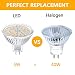 Vlio 6er MR16 GU5.3 LED Lampen Warmweiß 5W Ersatz für 40W Halogen Kein Flackern 3000K 450 Lumen LED Birne Leuchtmittel 120° Abstrahwinkel Spot Nicht Dimmbar AC/DC 12V