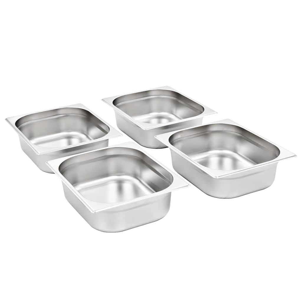 Bandejas Gastronorm 4 unidades GN 1/2 100 mm acero inoxidable,Casa y jardín,Cocina y comedor,Accesorios para aparatos de cocina,Accesorios para mesas de vapor,Cubetas para mesas de vapor-50888
