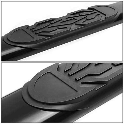 6 Inches Oval Tubing Side Step Nerf Bar Running Board Compatible With Ford F-150 Super Cab 09-14, Stainless Steel, Black Powdercoated #TOP1