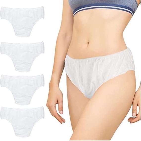 lacviaa Non Woven Disposable Set of Bra and Panties for Women and Girls Travelling/Spa/Body Massage/Surgeries/Maternity Free Size (White)-picture-2