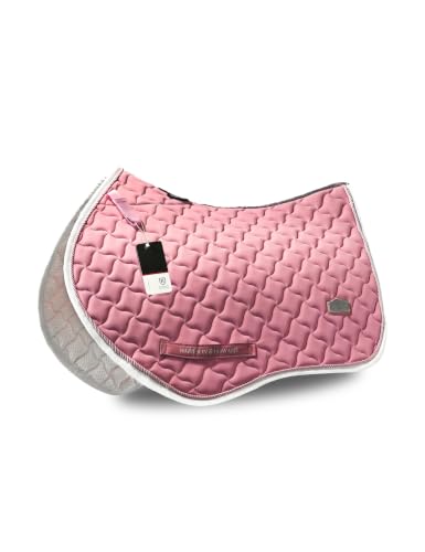 Harrison Howard English Saddle Pad for Horses Horse Riding Close Contact Saddle Pad Non-Slip Moisture-Wicking Shock Absorbing Pink