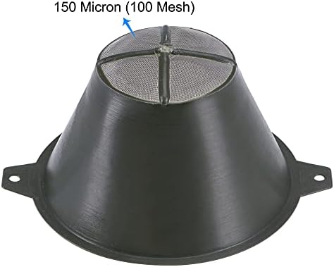 sourcing map 10Pcs Paint Strainer 150 Micron 100mmx65mm Cone Paint Screen Funnel Metal Mesh for Screening Paint Gasoline Fuel Dark Green
