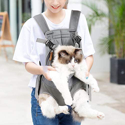 Lifeunion Legs Out Dog Carrier Backpack Hands-Free Adjustable Pet Travel Carrier For Small Medium Dogs Cats Motorcycle Hiking Walking (Grey) #TOP6