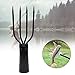 Spearhead Fork, Small Prong Fishing Spear Tip Fishing Fishing Fork Fishing Gig 5 Prong Fishing for Fish Spear Fishing for Frog(4 Teeth)