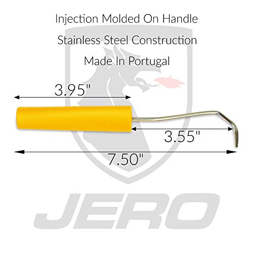 Jero Palheta de casco de cavalo - Construção de aço inoxidável - Alça de poliéster de fácil aderênci