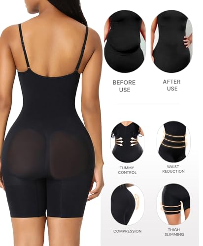Soul Expression Sofia Mid Thigh Shapewear Bodysuit, Women'S Shapewear Bodysuit With Adjustable Straps thumb #3