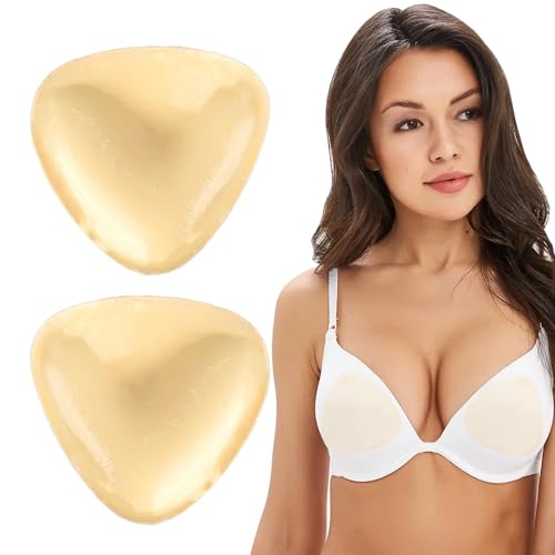 BOULESENM 1 Paire Soutien Gorge Adhesif Push up,Triangulaire Respirant Couleur Peau Amovible,Coussinet Soutien Gorge,Soutiens Gorges Adhesif Invisible,pour Les Maillots De Bain Et Les Bikinis