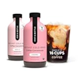 Pop & Bottle Organic Cold Brew Coffee Concentrate - Iced Coffee Concentrate Liquid for At Home, Dairy Free, Makes Up to 16 Cups - Vanilla & Caramel, 8 fl oz (Mixed 2 Pack)