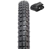PaoWin 2.50-16 4PR TT 36P Dirt Bike Front/Rear Tire and Heavy Duty Inner Tube Compatible with 2.50-16 Off Road...