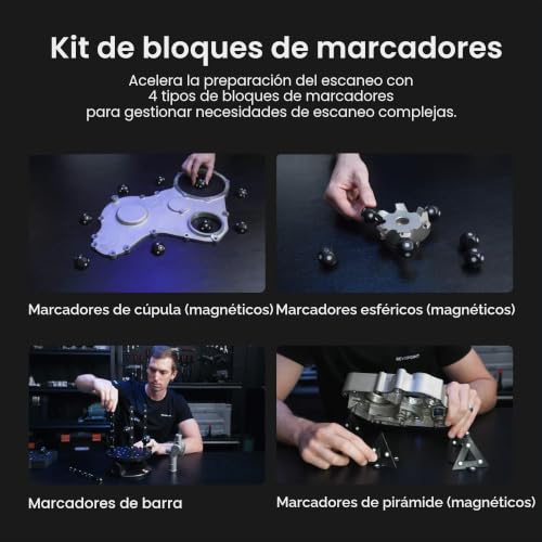 Miniatura 7 de Revopoint Metrox Pro Escáner 3d Para Impresión 3d, Escáner Láser Azul Industrial De Mano 30 15, Precisión De Hasta 0,01 Mm, Vista Previa En Tiempo Real, 4 Modos De Escaneo, A Todo Color, Avanzado