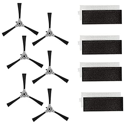 Zealing for Venga! ST, Replacement Parts VG RVC 3000 Robotic Vacuum Cleaner, Accessories Include 6 Side brush, 4 Filter Kits Cover