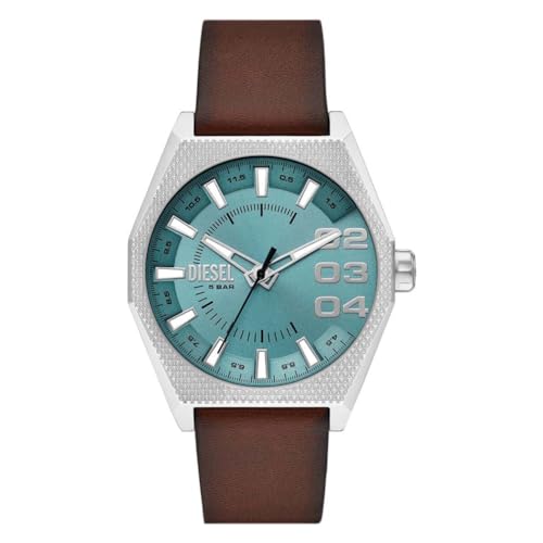 Diesel Scraper Brown Leather Watch DZ2174
