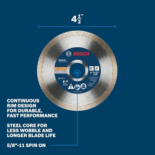 Bosch DB4543S 4.5 in. Standard Continuous Rim Diamond Blade - image 2