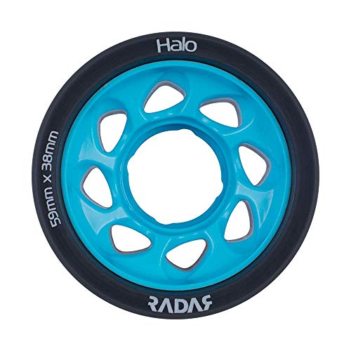 Radar Wheels - Halo - Roller Skate Wheels - 4 Pack Of 38Mm X 59Mm Wheels | Blue 95A #TOP1
