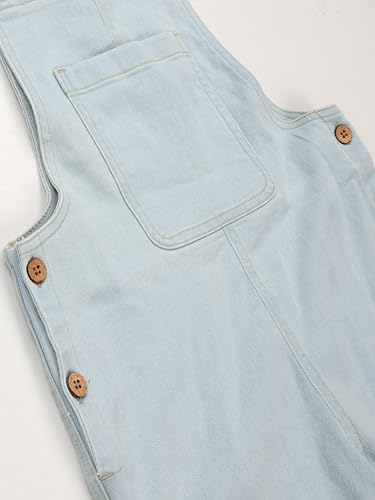 Image of KiddoPanti Girls Denim Dungaree Pant | Cotton Blend Stretch Jumpsuit | Single Front Pocket | Stylish Casual Kids Dungaree | Comfortable Everyday Wear 1-14 Years