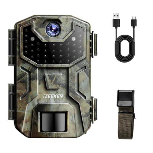 iZEEKER Wildkamera 2K HD 36MP, Wildtierkamera mit 940nm No Glow Infrarot LEDs, Ohne WLAN, Wildkamera mit Bewegungsmelder Nachtsicht IP66 wasserdicht für die Tierbeobachtung Heim Sicherheit iZEEKER Wildkamera 2K HD 36MP, Wildtierkamera mit 940nm No Glow Infrarot LEDs, Ohne WLAN, Wildkamera mit Bewegungsmelder Nachtsicht IP66 wasserdicht für die Tierbeobachtung Heim Sicherheit