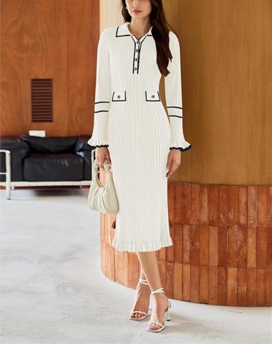 Robe crayon longue blanche pour vos soirées et journées de bureau