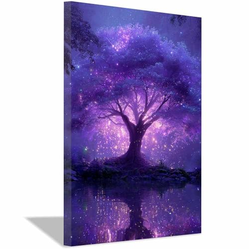 Tableau planète et cascades sur toile 60x90 pour illuminer une chambre