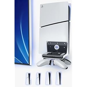 TotalMount Wall Mount for All PS5 Models – Holds Two Controllers (PS5 Wall Mount)