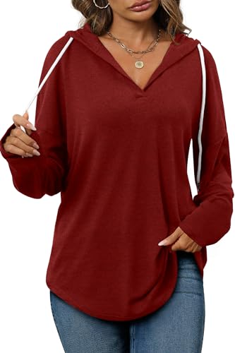 Image of Bofell Womens Fashion Tops Hoodies for Women Pullover Oversized Sweatshirts Long SLeeve Shirts Loose Fit