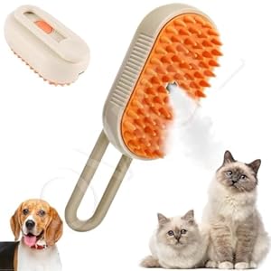 OVIOL Steam Brush for Dog Cat Steam Brush 3 in 1 Water Brush for Dogs Silicone Massage Dog Comb Electric Multifunctional Water Brush Spa for Dogs USB Rechargeable Steamy Brush for Pet (Multicolor)