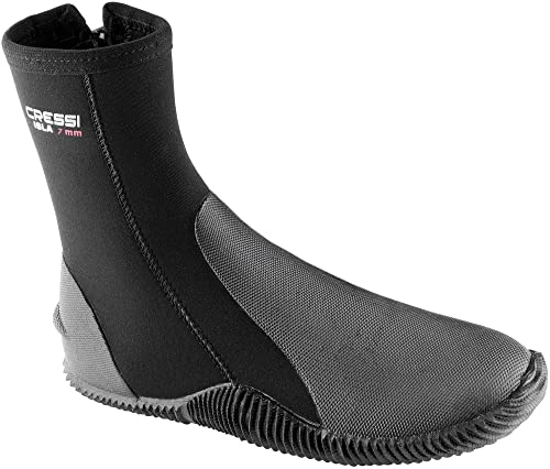 Cressi Isla 7 mm Crew Diving Boots, Black/Black, 7 mm, 7 by CRESSI - Used condition - Image 3
