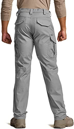 Image of CQR Men's Flex Stretch Tactical Pants, Water Resistant Ripstop Cargo Pants, Lightweight EDC Outdoor Work Hiking Pants