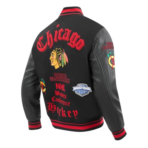 Image of Pro Standard Mens NHL Old English Varsity Jacket