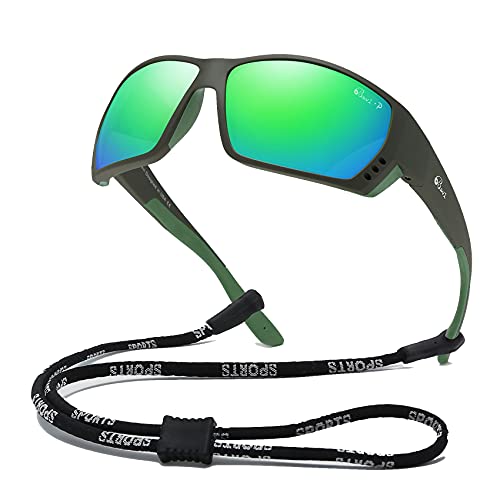 Bevi Polarized Sports Sunglasses for Men Square TR 90 Frame Glasses Flexible and Durable Sun Glasses 2701C8