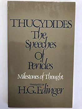 Paperback The speeches of Pericles (Milestone of thought) Book