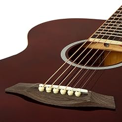 TIGER ACG4-RD Guitare électro-acoustique 4/4 pour débutants avec accordeur 3 bandes et égaliseur intégrés – Sac de… - Les Beatles, Paul McCartney, John Lennon, RIngo Starr, George Harrison TIGER ACG4-RD Guitare électro-acoustique 4/4 pour débutants avec accordeur 3 bandes et égaliseur intégrés - Sac de… – Image 4