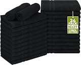 Utopia Towels Bleach Proof Salon Towels, Pack of 24, 16x27 in, Black