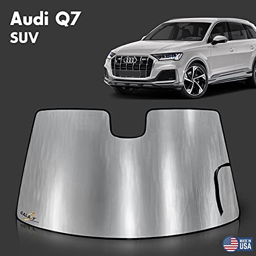 GalaxyAutoShield Custom Fit Reflective Windshield Sun Shade Compatible with 2016 2017 2018 2019 2022 2022 Audi Q7 SUV, Window Sunshade Accessories UV Reflector Privacy Protection (Made in USA)
