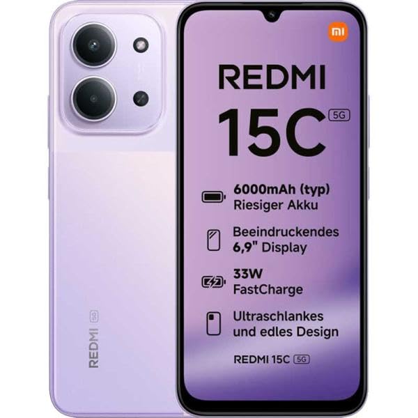 XIAOMI - Redmi Note 15C 5G - 4/256 Go - Violet