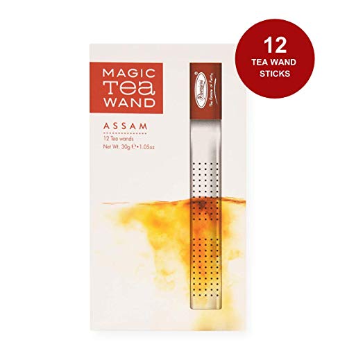 Image of Premiers Assam Tea, Single-Origin Robust & Malty Black, Magic Tea Wands Stick Infuser, 12 Wands, 30 g, White Box