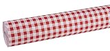 Pro Nappe 802070I - Profesjonalny obrus, jednorazowy z papieru tłoczonego - unikalne, estetyczne i głębokie tłoczenia - rolka o długości 20m i szerokości 1,20 m - Kolor biało czerwony w kratę