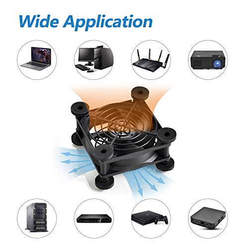 SCCCF Quiet 80mm USB Fan, 5V USB Portable Cooling Fan for Flat Panel Xbox DVR Playstation Router TV Receiver Computer Cabinet Cooler…