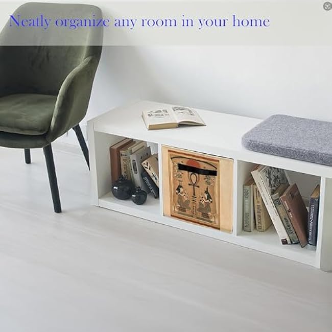 SiuSue Classic Ancient Egypt Storage Bin Box with Handles, Vintage Solar Worship Foldable Linen Fabric Home Cubes Baskets Closet Organizer Container for Clothes Toys Books