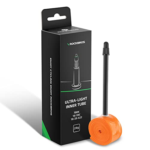 Rockbros Bike Inner Tube 700X18/28C Ultralight 24G Tpu Road Bicycle Tubes 65Mm Presta Valve Compatible With 700 X 18/23/25/28 Tire #TOP28