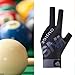 RNXRZANK Three Finger Pool Glove for Billiards Left Hand Snooker Cue Mitt, Black Gray