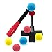 Aoneky Mini Foam Tball Set for Toddlers - Carry Bag Included - Best Baseball T Ball Toys for Kids Age 1 Years Old (Red)