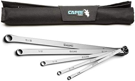 Capri Tools 0 Degree Offset Extra Long Box End Wrench Set, SAE, 1/4-3/4 in, 8 Sizes, 5 Piece — Ratchets & Wrenches product photo