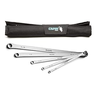 Capri Tools 0 Degree Offset Extra Long Box End Wrench Set, SAE, 1/4-3/4 in, 8 Sizes, 5 Piece