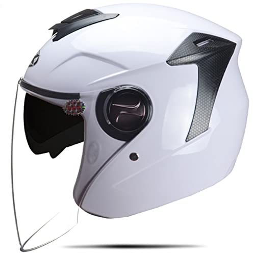Casco De Moto Retro De Cara Abierta, Medio Casco Jet 3/4 Vintage Con Visera Antivaho Casco De Moto Jet Casco De Moto Scooter Casco De Moto Aprobado Por DOT/ECE, Unisex D,55-59CM Cover