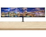 acer CB382CUR 38-inch Curved 3840x1600 QHD+ Professional Monitor, 2-Pack Bundle with Adaptive Sync, Eye Care, Dock, USB-C, HDMI, DisplayPort, USB, Integrated Speaker, Desk Mount Dual Monitor Stand
