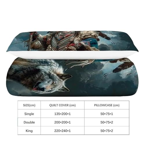 Literie microfibre de qualité supérieure avec housse de couette imprimée 3D et zip durable - 4