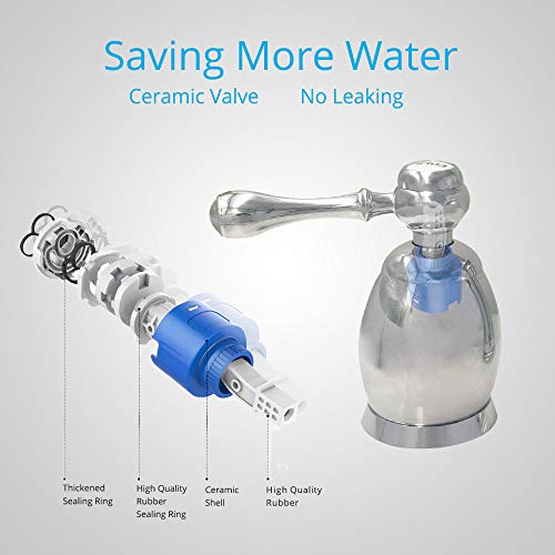 Wovier Chrome 8-16 Inch Widespread Waterfall Bathroom Sink Faucet,Two Handle Three Hole Lavatory Faucet,Basin Mixer Tap With Pop Up Drain #TOP2